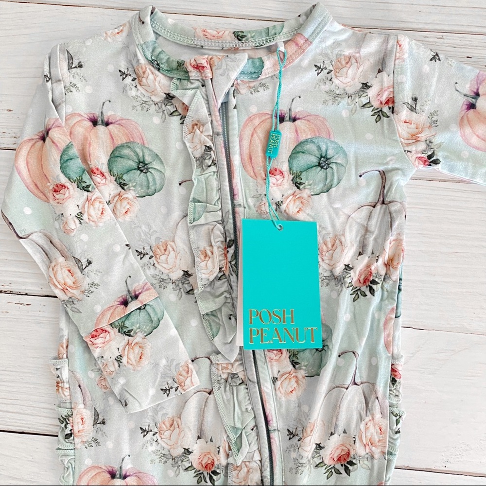 Posh Peanut Jackie Footie Ruffled Zipper